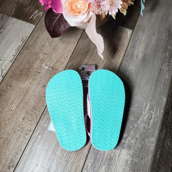 NWT Cat & Jack Horse Unicorn Flip Flops Sandals Pink White Little Girls Size 7/8 - Picture 9 of 12